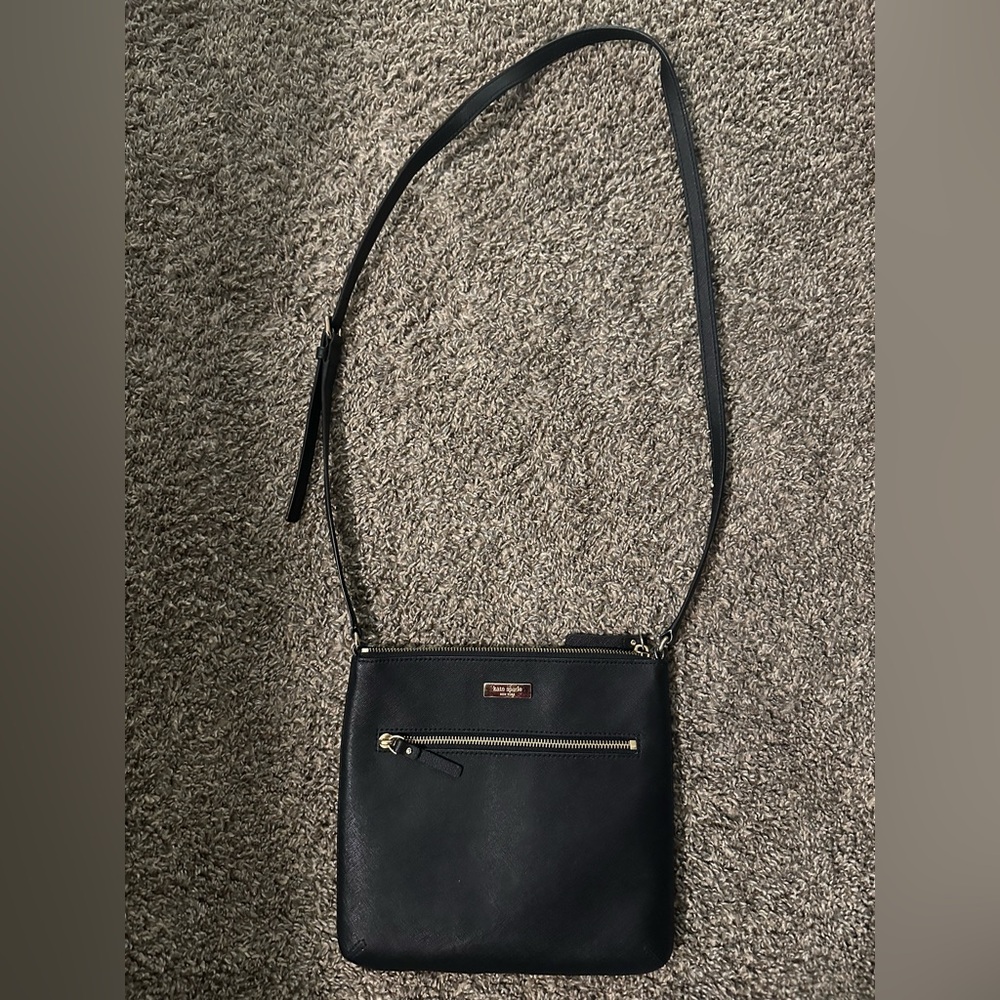 Black Leather Kate Spade Crossbody with Matching Wallet